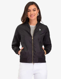 U.S. Polo Assn. SOLID BOMBER JACKET -Modern Wear Shop 018352PG BLCK 1 0dec953c d087 493f a257 a094c468a733