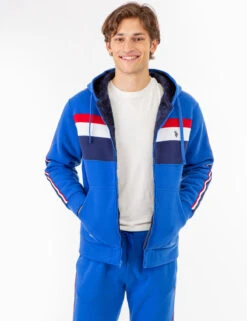 U.S. Polo Assn. SIGNATURE STRIPE COLORBLOCK SHERPA HOODIE