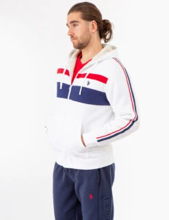 U.S. Polo Assn. SIGNATURE STRIPE COLORBLOCK SHERPA HOODIE 16 U.S. Polo Assn. SIGNATURE STRIPE COLORBLOCK SHERPA HOODIE -Modern Wear Shop 106726K5 WHIT 73908