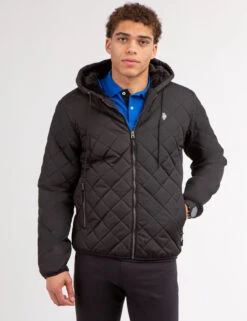 U.S. Polo Assn. DIAMOND QUILTED FLEECE JACKET -Modern Wear Shop 109491P2 BLCK 68753