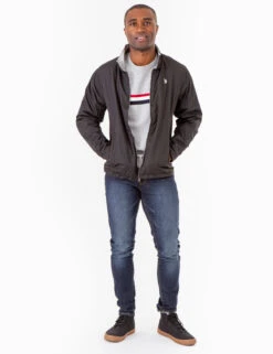 U.S. Polo Assn. COLLARED WINDBREAKER -Modern Wear Shop 109521P2 BLCK 73415