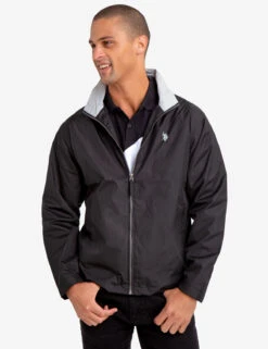 U.S. Polo Assn. COLLARED WINDBREAKER -Modern Wear Shop 109521P2 BLCK 1 b83e00d5 96c7 4be2 9031 0ea6eb9e8a72