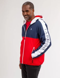 U.S. Polo Assn. SIDE TAPE COLORBLOCK LOGO WINDBREAKER -Modern Wear Shop 109532P2 CLNV 67423
