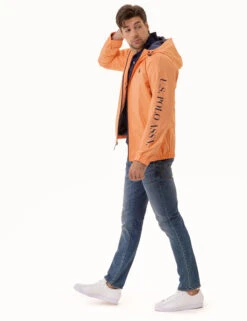 U.S. Polo Assn. USPA HEATHERED HOODED WINDBREAKER -Modern Wear Shop 109708P2 OSHE 3081