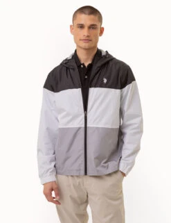 U.S. Polo Assn. TRI COLORBLOCK HEATHERED WINDBREAKER