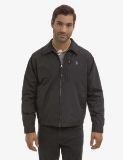 U.S. Polo Assn. LIGHTWEIGHT MICRO JACKET -Modern Wear Shop 109745P5 BLCK 0804