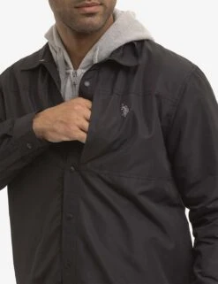 U.S. Polo Assn. POLAR FLEECE SHACKET -Modern Wear Shop 109758R1 BLCK 2661
