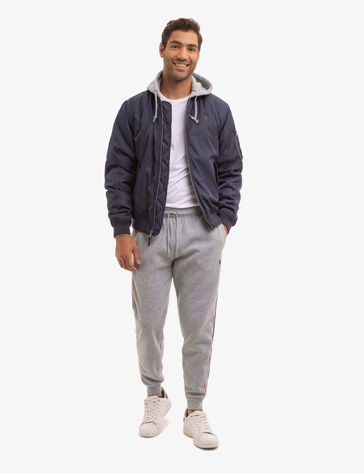 U.S. Polo Assn. BOMBER JACKET WITH FLEECE HOOD 11 U.S. Polo Assn. BOMBER JACKET WITH FLEECE HOOD - Image 9