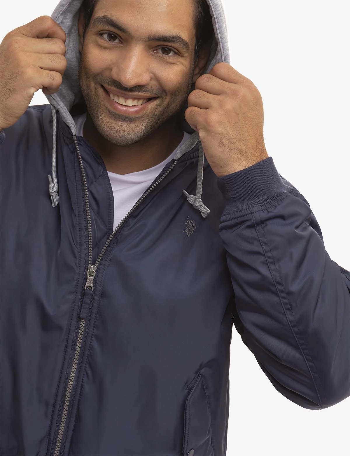 U.S. Polo Assn. BOMBER JACKET WITH FLEECE HOOD 9 U.S. Polo Assn. BOMBER JACKET WITH FLEECE HOOD - Image 7