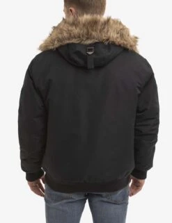 U.S. Polo Assn. FAUX FUR HOODED SNORKEL JACKET -Modern Wear Shop 109760R1 BLCK 2497