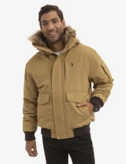U.S. Polo Assn. FAUX FUR HOODED SNORKEL JACKET -Modern Wear Shop 109760R1 CYBR 2021