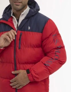 U.S. Polo Assn. WORDMARK COLORBLOCK HOODED PUFFER JACKET -Modern Wear Shop 109762P2 ERED 2284