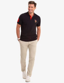 U.S. Polo Assn. MULTI COLOR BIG LOGO SOLID POLO SHIRT -Modern Wear Shop 11304688 BLCK 2