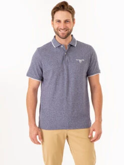 U.S. Polo Assn. MARLED YARN POLO SHIRT WITH EMBROIDERED CREST -Modern Wear Shop 1135663V CLNV 75004
