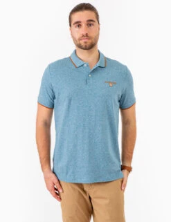 U.S. Polo Assn. MARLED YARN POLO SHIRT WITH EMBROIDERED CREST -Modern Wear Shop 1135663V HDTL 73938