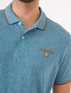U.S. Polo Assn. MARLED YARN POLO SHIRT WITH EMBROIDERED CREST -Modern Wear Shop 1135663V HDTL 73948