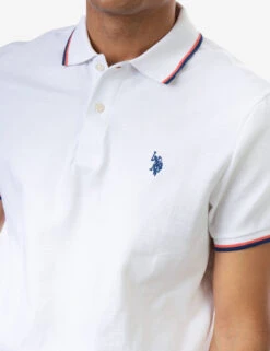 U.S. Polo Assn. TIPPED OTTOMAN PIQUE POLO SHIRT -Modern Wear Shop 11378488 WHIT 7676 17d1f1b0 4c40 47e0 95ca e3d3c40310e8