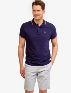 U.S. Polo Assn. TIPPED OTTOMAN PIQUE POLO SHIRT -Modern Wear Shop 11378496 CLNV 42181