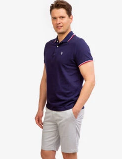 U.S. Polo Assn. TIPPED OTTOMAN PIQUE POLO SHIRT -Modern Wear Shop 11378496 CLNV 42183