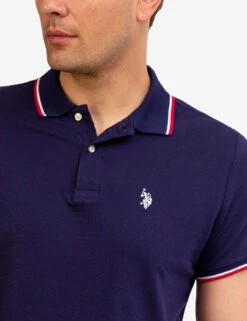 U.S. Polo Assn. TIPPED OTTOMAN PIQUE POLO SHIRT -Modern Wear Shop 11378496 CLNV 42187