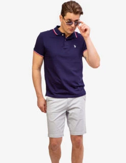 U.S. Polo Assn. TIPPED OTTOMAN PIQUE POLO SHIRT -Modern Wear Shop 11378496 CLNV 42189