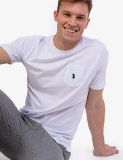 U.S. Polo Assn. SMALL LOGO POCKET T-SHIRT -Modern Wear Shop 11390204 WHIT 4549