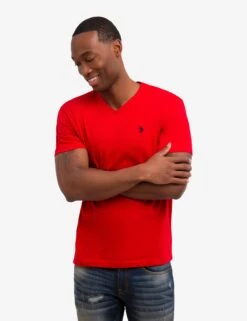 U.S. Polo Assn. SOLID V-NECK T-SHIRT -Modern Wear Shop 11390304 ERED