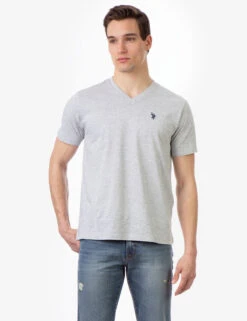 U.S. Polo Assn. SOLID V-NECK T-SHIRT -Modern Wear Shop 11390304 LTGY 11420
