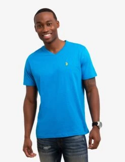 U.S. Polo Assn. SOLID V-NECK T-SHIRT -Modern Wear Shop 11390304 TLBL 1