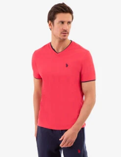 U.S. Polo Assn. DOUBLE V-NECK T-SHIRT 22 U.S. Polo Assn. DOUBLE V-NECK T-SHIRT -Modern Wear Shop 11415304 WNTB 82231