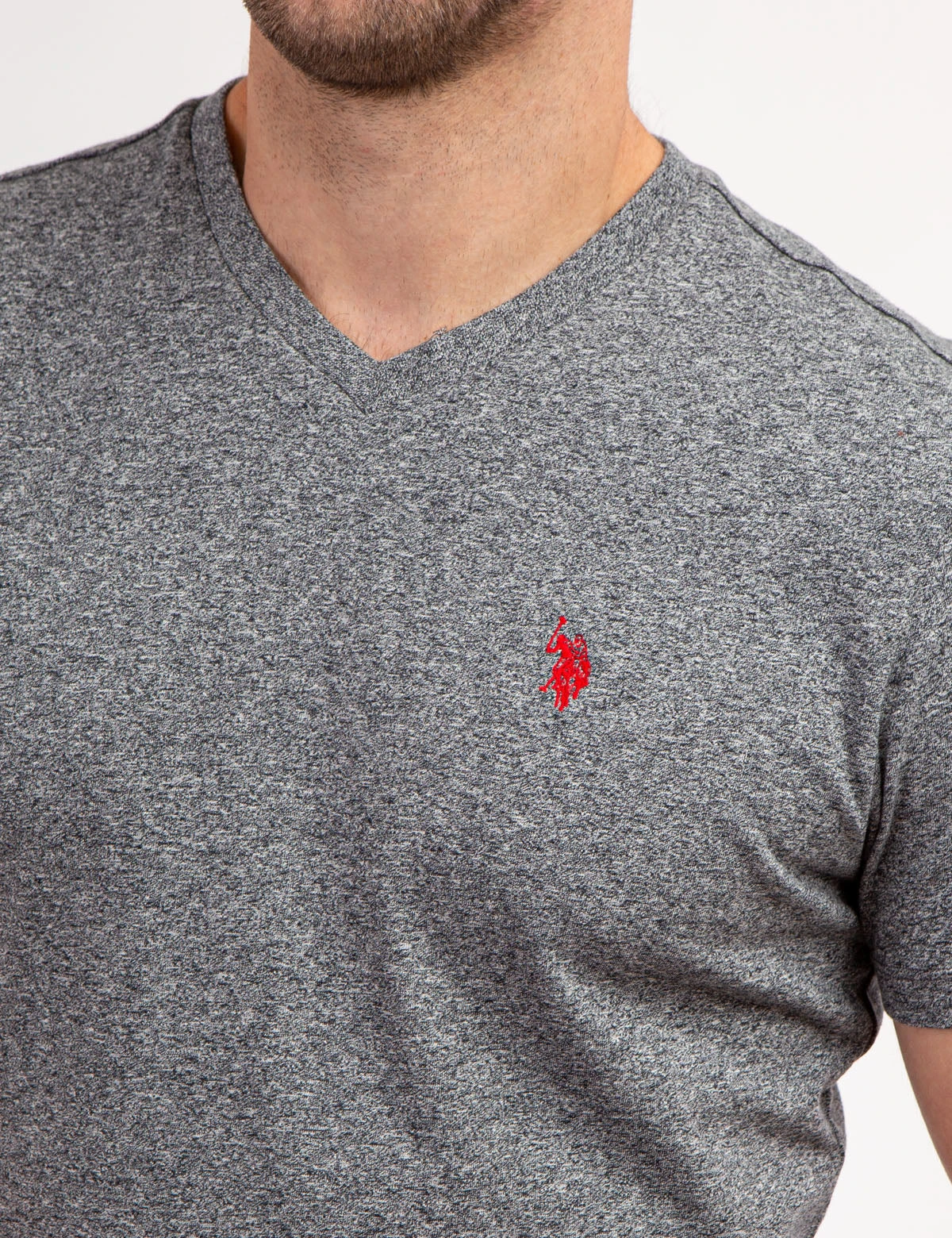 U.S. Polo Assn. TWISTED YARN V-NECK T-SHIRT 4 U.S. Polo Assn. TWISTED YARN V-NECK T-SHIRT - Image 2