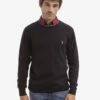 U.S. Polo Assn. SOLID JERSEY CREW NECK SWEATER -Modern Wear Shop 115243 BLCK 16364