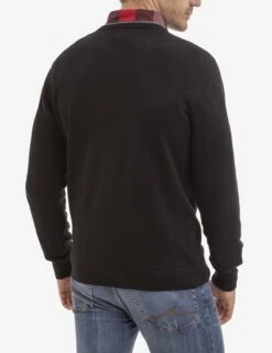 U.S. Polo Assn. SOLID JERSEY CREW NECK SWEATER -Modern Wear Shop 115243 BLCK 16375