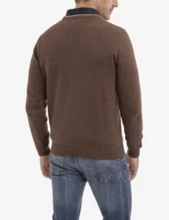 U.S. Polo Assn. SOLID JERSEY CREW NECK SWEATER -Modern Wear Shop 115243 COPPERHEATHER 16079
