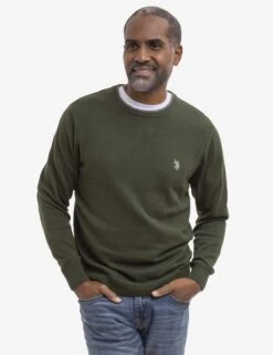 U.S. Polo Assn. SOLID JERSEY CREW NECK SWEATER -Modern Wear Shop 115243 FEST 16301