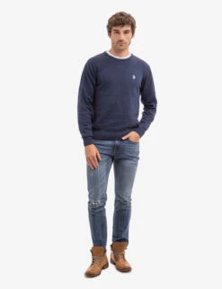 U.S. Polo Assn. SOLID JERSEY CREW NECK SWEATER -Modern Wear Shop 115243 MNHT 16517