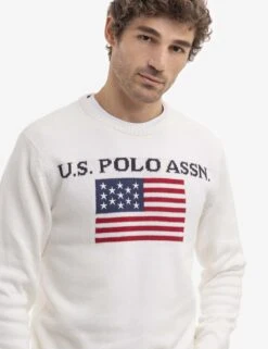 U.S. POLO ASSN. FLAG CREW NECK SWEATER -Modern Wear Shop 115400 WNWH 16668
