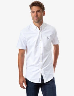 U.S. Polo Assn. SHORT SLEEVE STRETCH OXFORD SHIRT -Modern Wear Shop 115876S0 OPWH 4696 0b9327c2 cdbb 41f1 a94c f19594b00c8d