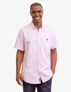 U.S. Polo Assn. SHORT SLEEVE STRETCH OXFORD SHIRT -Modern Wear Shop 115876YC LPOX 6852