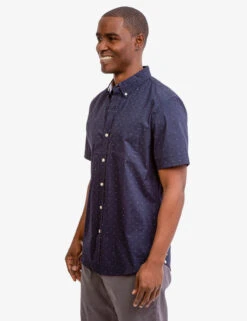 U.S. Polo Assn. DOT PRINT POPLIN SHORT SLEEVE SHIRT -Modern Wear Shop 115929VI CLNV 6727