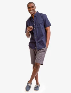 U.S. Polo Assn. DOT PRINT POPLIN SHORT SLEEVE SHIRT -Modern Wear Shop 115929VI CLNV 6736