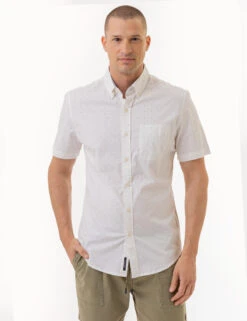 U.S. Polo Assn. DOT PRINT POPLIN SHORT SLEEVE SHIRT