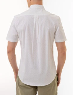 U.S. Polo Assn. DOT PRINT POPLIN SHORT SLEEVE SHIRT -Modern Wear Shop 115929VI OPWH 1996