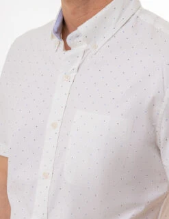U.S. Polo Assn. DOT PRINT POPLIN SHORT SLEEVE SHIRT -Modern Wear Shop 115929VI OPWH 1997