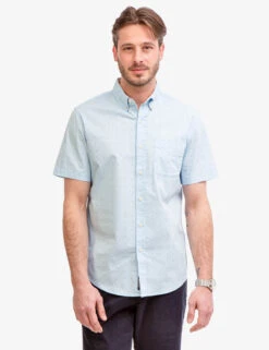 U.S. Polo Assn. DOT PRINT POPLIN SHORT SLEEVE SHIRT -Modern Wear Shop 115929VI THBL 7341