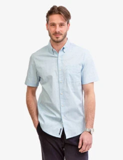 U.S. Polo Assn. DOT PRINT POPLIN SHORT SLEEVE SHIRT -Modern Wear Shop 115929VI THBL 7343