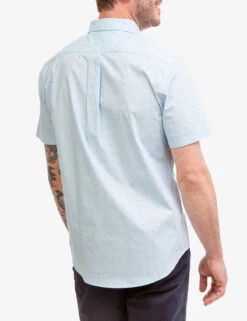 U.S. Polo Assn. DOT PRINT POPLIN SHORT SLEEVE SHIRT -Modern Wear Shop 115929VI THBL 7346