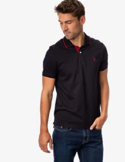 U.S. Polo Assn. SLIM FIT STRETCH SOLID PIQUE POLO SHIRT 41 U.S. Polo Assn. SLIM FIT STRETCH SOLID PIQUE POLO SHIRT -Modern Wear Shop 118716EE BLCK 5313