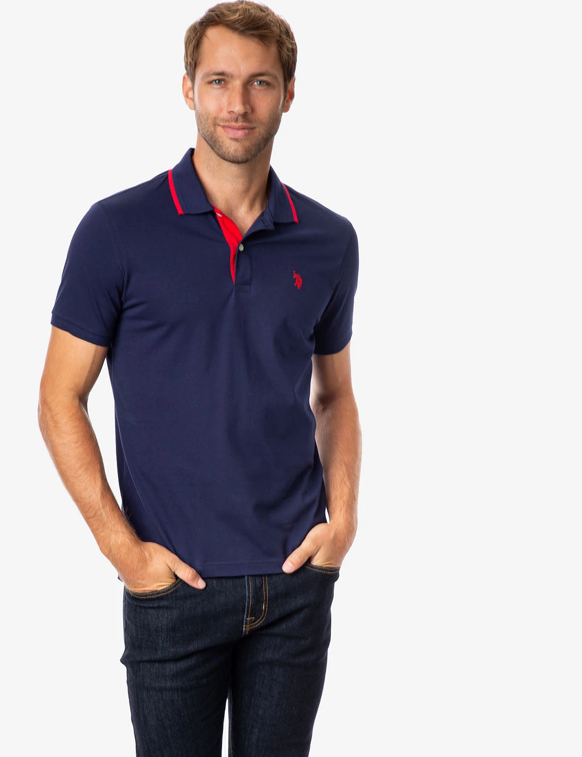 U.S. Polo Assn. SLIM FIT STRETCH SOLID PIQUE POLO SHIRT 3 U.S. Polo Assn. SLIM FIT STRETCH SOLID PIQUE POLO SHIRT