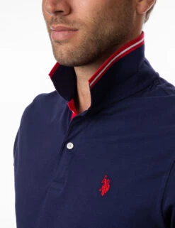 U.S. Polo Assn. SLIM FIT STRETCH SOLID PIQUE POLO SHIRT 25 U.S. Polo Assn. SLIM FIT STRETCH SOLID PIQUE POLO SHIRT -Modern Wear Shop 118716EE CLNV 5024